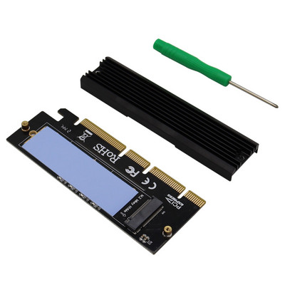 NVMe M2 adapteris M.2 M raktas 2230 2242 2260 2280 SSD į PCI-e 3.0 keitiklio kortelės palaikymas PCIE X4 X8 X16