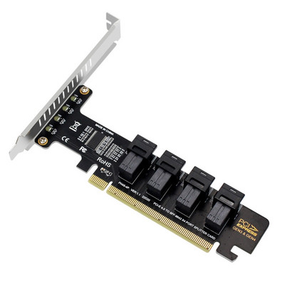 M2EC 4.0 PCI-E X16 la 4 porturi SFF-8643 U.2 NVME adaptor de expansiune suport card SSF 8643 la SFF-8639 SSD