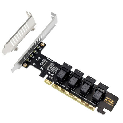 M2EC 4.0 PCI-E X16 la 4 porturi SFF-8643 U.2 NVME adaptor de expansiune suport card SSF 8643 la SFF-8639 SSD