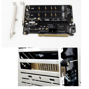 Nvme Pcie4.0 Expansion Card PCIE4.0 2 NVME Input Expansion Riser Card PCIE4.0 Split Expansion Adapter