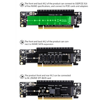 Nvme Pcie4.0 Expansion Card PCIE4.0 2 NVME Input Expansion Riser Card PCIE4.0 Split Expansion Adapter