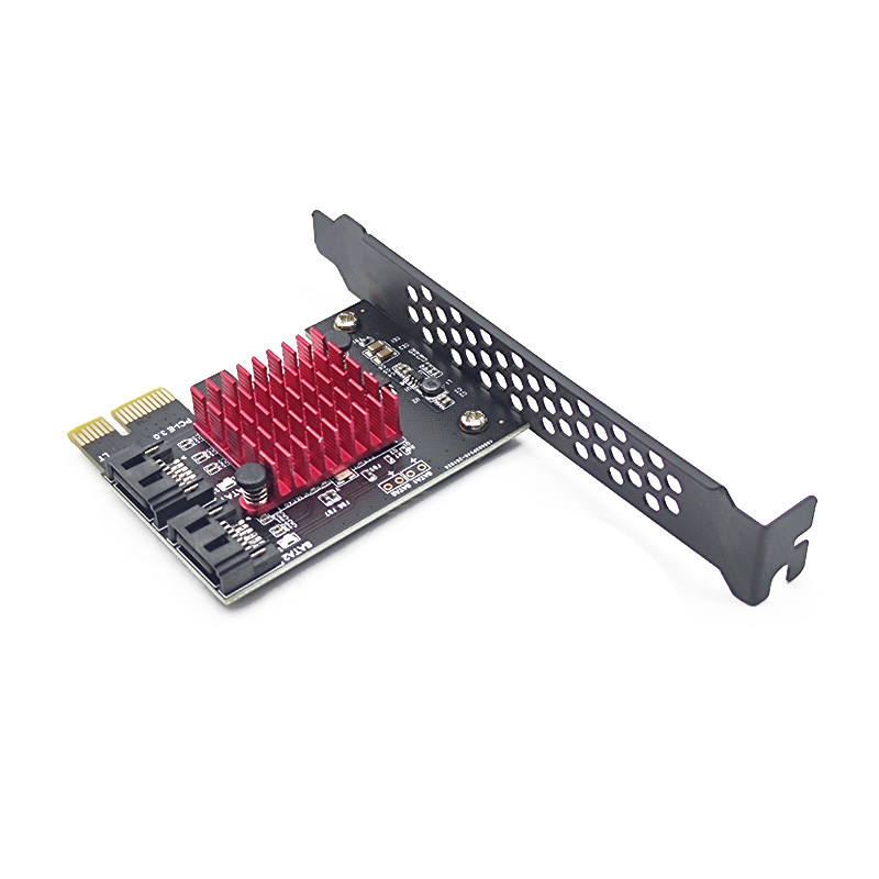 PCIe iki 2 prievadų SATA 3 III 3.0 6Gbps SSD adapteris PCI-e PCI Express x1 valdiklio plokštės išplėtimo plokštės palaikymas x4 x6 x8 x16 stovas