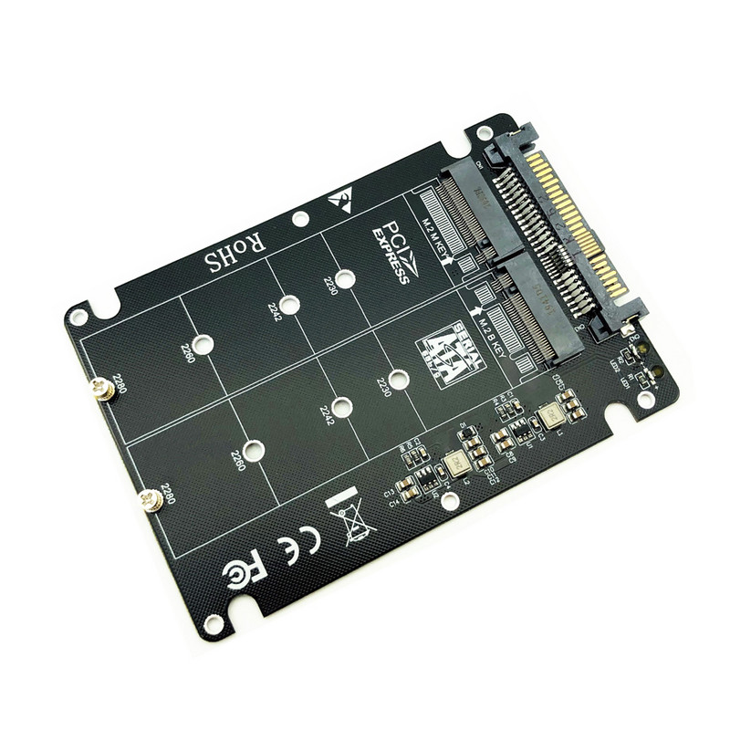 Adaptor M.2 SSD la U.2 2 în 1 M.2 NVMe SATA-Bus NGFF SSD la PCI-e U.2 SFF-8639 Convertor adaptor PCIe M2 pentru computer desktop PC