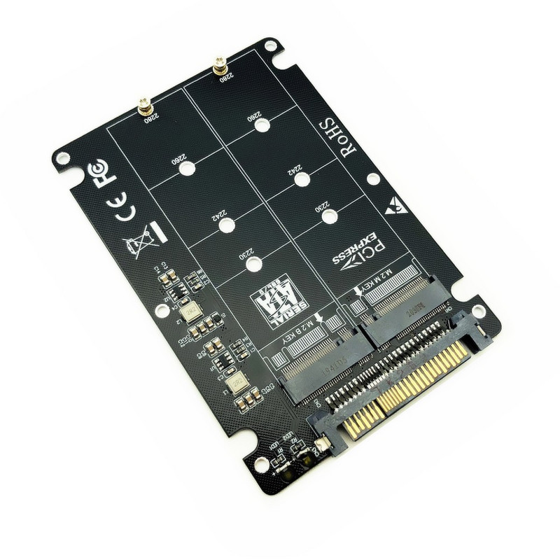 Adaptor M.2 SSD la U.2 2 în 1 M.2 NVMe SATA-Bus NGFF SSD la PCI-e U.2 SFF-8639 Convertor adaptor PCIe M2 pentru computer desktop PC