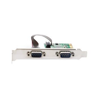 Τσιπ διπλού RS232 Serial COM σε PCI Express, προσαρμογέας PCIE DB9 AX99100 για επιτραπέζιο υπολογιστή