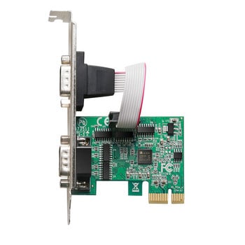 Τσιπ διπλού RS232 Serial COM σε PCI Express, προσαρμογέας PCIE DB9 AX99100 για επιτραπέζιο υπολογιστή