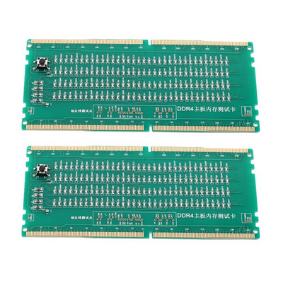 2X DDR4 bandymo kortelės RAM atminties lizdo LED stalinio kompiuterio pagrindinės plokštės remonto analizatoriaus testeris