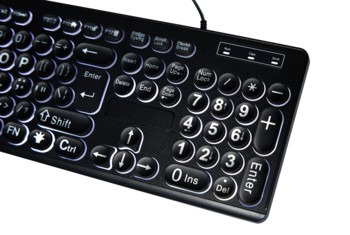 USB кабелна клавиатура Клавиатура с LED подсветка Водоустойчива тиха клавиатура Светещи клавиатури с пълен размер за компютърни офис развлечения