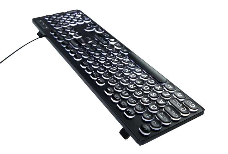 USB кабелна клавиатура Клавиатура с LED подсветка Водоустойчива тиха клавиатура Светещи клавиатури с пълен размер за компютърни офис развлечения