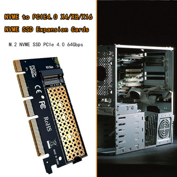 PICE към M2 адаптер NVMe SSD NGFF PCIE M2 Riser Card Adapter 64Gb PCI Express 4.0 X4 X8 X16 Поддържа 2230 2242 2260 2280 m.2 NVME