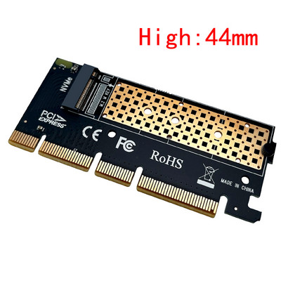 PICE į M2 adapteris NVMe SSD NGFF PCIE M2 Riser Card Adapter 64Gb PCI Express 4.0 X4 X8 X16 Palaiko 2230 2242 2260 2280 m.2 NVME