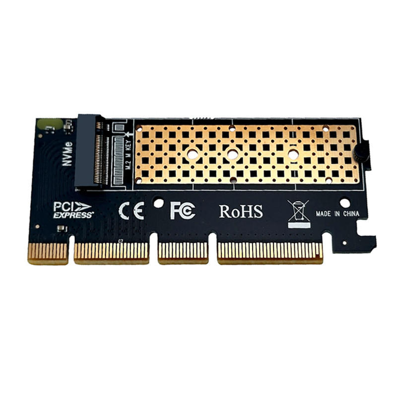 PICE į M2 adapteris NVMe SSD NGFF PCIE M2 Riser Card Adapter 64Gb PCI Express 4.0 X4 X8 X16 Palaiko 2230 2242 2260 2280 m.2 NVME
