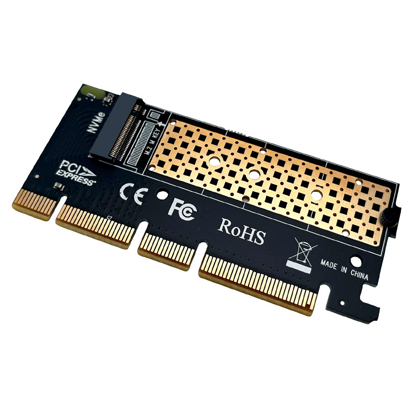 PICE į M2 adapteris NVMe SSD NGFF PCIE M2 Riser Card Adapter 64Gb PCI Express 4.0 X4 X8 X16 Palaiko 2230 2242 2260 2280 m.2 NVME