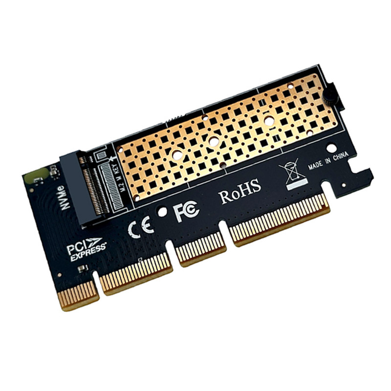 PICE į M2 adapteris NVMe SSD NGFF PCIE M2 Riser Card Adapter 64Gb PCI Express 4.0 X4 X8 X16 Palaiko 2230 2242 2260 2280 m.2 NVME