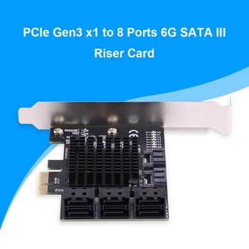 SATA PCI-E3.0 адаптер 4/5/6/7/8/10 порта PCI Express X4 X8 X16 към SATA 3.0 6Gbps скорост на интерфейса Разширителна карта Контролер ASM/VIA