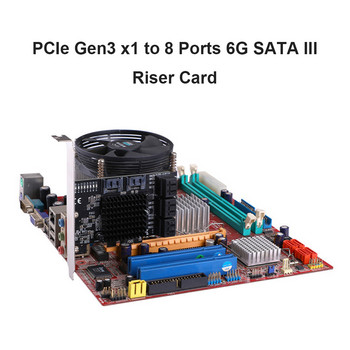 Προσαρμογέας SATA PCI-E3.0 4/5/6/7/8/10 Θύρα PCI Express X4 X8 X16 σε SATA 3.0 6Gbps Ελεγκτής επέκτασης κάρτας διασύνδεσης ASM/VIA