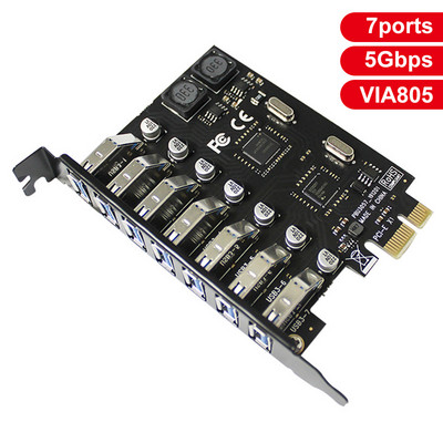 Προσαρμογέας SATA PCI-E3.0 4/5/6/7/8/10 Θύρα PCI Express X4 X8 X16 σε SATA 3.0 6Gbps Ελεγκτής επέκτασης κάρτας διασύνδεσης ASM/VIA