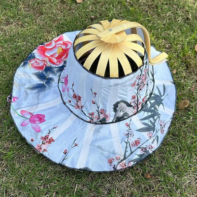 2 u 1 prijenosni ljetni suncobrani, kape protiv čučnjeva, sklopivi šešir od bambusa, modni višenamjenski šeširi za sunčanje sa širokim obodom za putovanja