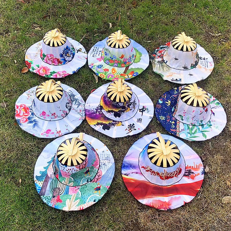 2 u 1 prijenosni ljetni suncobrani, kape protiv čučnjeva, sklopivi šešir od bambusa, modni višenamjenski šeširi za sunčanje sa širokim obodom za putovanja