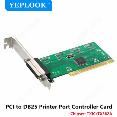 Imprimantă LPT PCI la DB25 25Pin Port paralel Adaptor card de expansiune PCI la paralel Chipset controler TXIC/TX382A pentru PC desktop