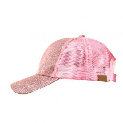 Madinga moterų nuo saulės blizgesio tinklelio reguliuojama arklio uodegos kepurė Medvilninė beisbolo kepurė Anti UV arklio uodegėlė kvėpuojanti beisbolo kepurė