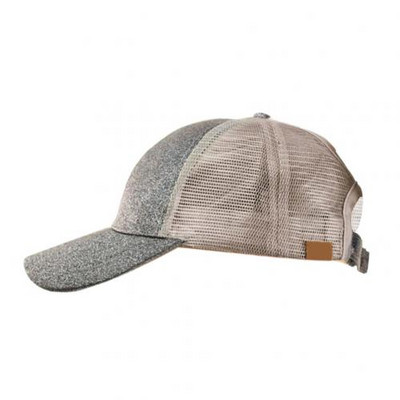 Madinga moterų nuo saulės blizgesio tinklelio reguliuojama arklio uodegos kepurė Medvilninė beisbolo kepurė Anti UV arklio uodegėlė kvėpuojanti beisbolo kepurė