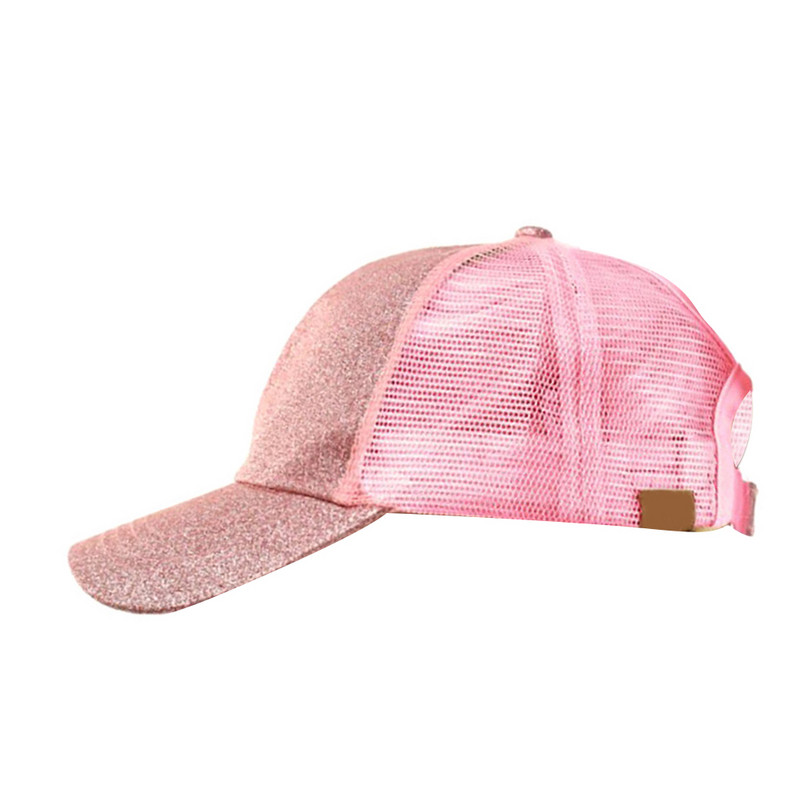 Madinga moterų nuo saulės blizgesio tinklelio reguliuojama arklio uodegos kepurė Medvilninė beisbolo kepurė Anti UV arklio uodegėlė kvėpuojanti beisbolo kepurė