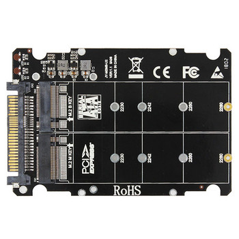 M.2 SSD към U.2 адаптер 2 в 1 M.2 NVMe SATA-Bus NGFF SSD към PCI-e U.2 SFF-8639 PCIe M2 адаптер конвертор за настолен компютър PC