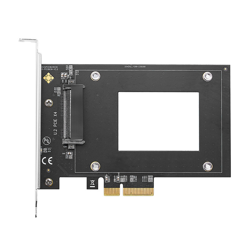U.2 kuni PCIe4.0 adapteri kiire PCI Express X4/X8/X16 kuni U.2 SFF-8639 laienduskaardi tõus 7000 Mbps Inteli 2,5-tollise NVMe U2 SSD jaoks