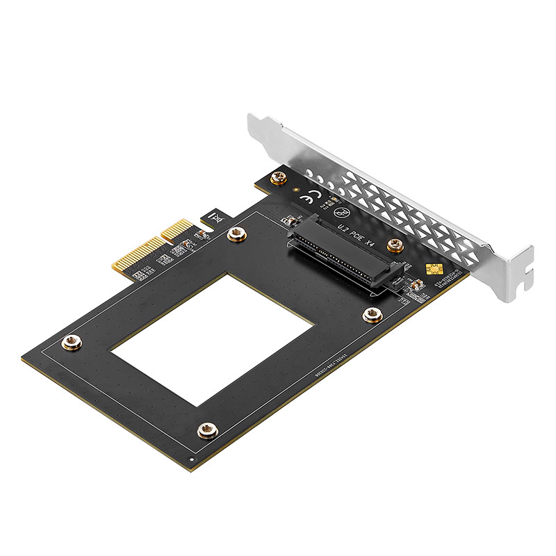 U.2 kuni PCIe4.0 adapteri kiire PCI Express X4/X8/X16 kuni U.2 SFF-8639 laienduskaardi tõus 7000 Mbps Inteli 2,5-tollise NVMe U2 SSD jaoks