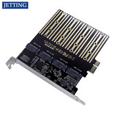 PCIE į M2 adapteris PCI Express X1 3.0 4 prievadai B raktas M.2 NGFF SATA SSD adapteris PCI-E M.2 adapterio išplėtimo kortelės stovas