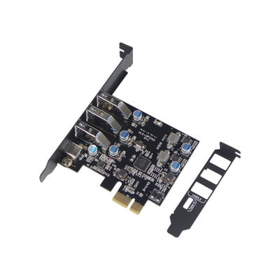 USB 3.0+Type-c порт PCI-E разширителна карта PCI Express 1X PCIe USB 3.0 HUB адаптерна карта 4-портов USB3.0 контролер за 2U корпус 5Gbps