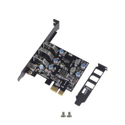 USB 3.0+Type-c порт PCI-E разширителна карта PCI Express 1X PCIe USB 3.0 HUB адаптерна карта 4-портов USB3.0 контролер за 2U корпус 5Gbps