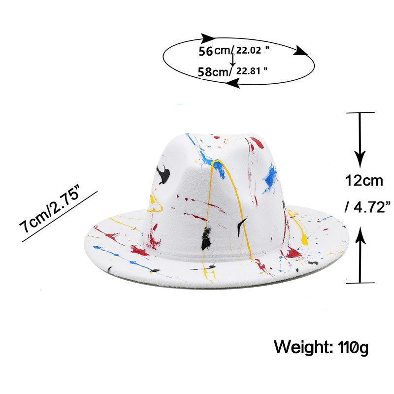 Vilnos moteriškos vyriškos grafičio Fedora kepurė žiemai rudeniui Elegantiška ponia gangster Trilby Felt Homburg bažnyčios džiazo kepurė 55-58CM