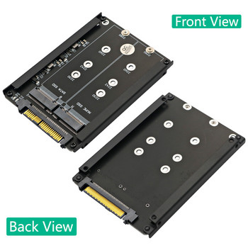 2 В 1 Метален корпус B Key B+M Key M.2 за SATA NVME SSD към SFF-8639 U.2 адаптерна карта с гнездо за кутия M.2 адаптер