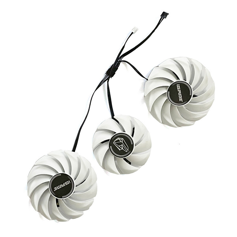 Naujas 4 kontaktų 88 mm 75 mm spalvotas Geforce RTX 3080 3070 3060 Ti iGame Ultra OC baltas RTX3080 RTX3070 grafikos ventiliatorius