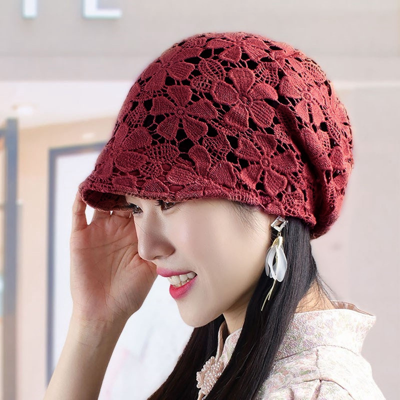 Mados Nėriniai Gėlės Moteriškos beisbolo kepuraitės Minkštos kepuraitės Kepurė Gaubtas Skrybėlė Vasarinės kaukolės Kačiukai Laisvalaikės kepurės Hip-hop skydelis