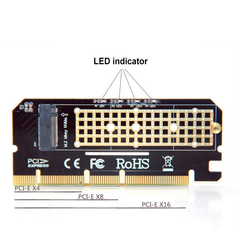 PCI-E3 0 išplėtimo plokštės jungties stalinio kompiuterio keitiklio įrenginys profesionalus didelės spartos X16 NVMe M 2 adapterio prijungimo įranga