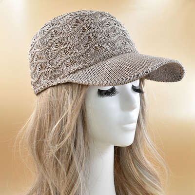 Nauja skrybėlė Moteriška vasarinė nuo saulės apsauganti kepurė moteriška, pralaidi orui mezgimo kepurė nuo saulės anties liežuvio kepurė tinklinė beisbolo kepurė Įvairių spalvų