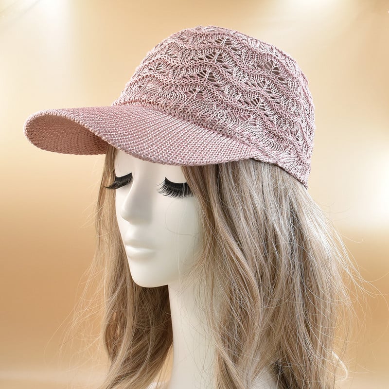 Nauja skrybėlė Moteriška vasarinė nuo saulės apsauganti kepurė moteriška, pralaidi orui mezgimo kepurė nuo saulės anties liežuvio kepurė tinklinė beisbolo kepurė Įvairių spalvų