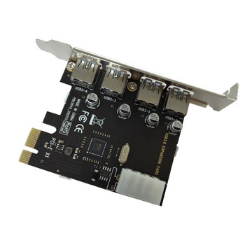 Κάρτα επέκτασης PCI-E σε USB USB 3 0 PCI-E Extender Board 4 θυρών Πλακέτα προσαρμογέα Αξεσουάρ υπολογιστή