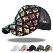 Vasaros blizgučių tinklelio beisbolo kepuraitė vyrams Moterų didmeninė prekyba blizgučiais lauko gorro sportinės kepuraitės Hiphopo kepurės Gatvės drabužiai