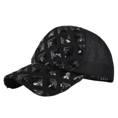 Vasaros blizgučių tinklelio beisbolo kepuraitė vyrams Moterų didmeninė prekyba blizgučiais lauko gorro sportinės kepuraitės Hiphopo kepurės Gatvės drabužiai