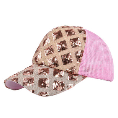 Vasaros blizgučių tinklelio beisbolo kepuraitė vyrams Moterų didmeninė prekyba blizgučiais lauko gorro sportinės kepuraitės Hiphopo kepurės Gatvės drabužiai