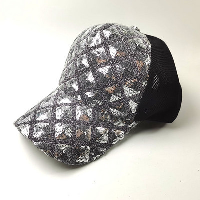 Vasaros blizgučių tinklelio beisbolo kepuraitė vyrams Moterų didmeninė prekyba blizgučiais lauko gorro sportinės kepuraitės Hiphopo kepurės Gatvės drabužiai