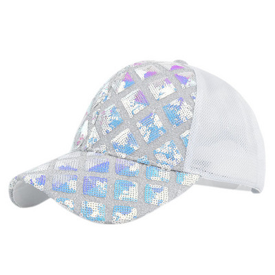 Vasaros blizgučių tinklelio beisbolo kepuraitė vyrams Moterų didmeninė prekyba blizgučiais lauko gorro sportinės kepuraitės Hiphopo kepurės Gatvės drabužiai