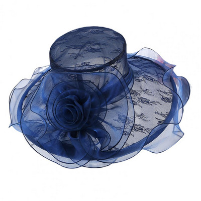 UV védelem, összecsukható, hullámos szélű virágmintás napozósapka nyaraláshoz