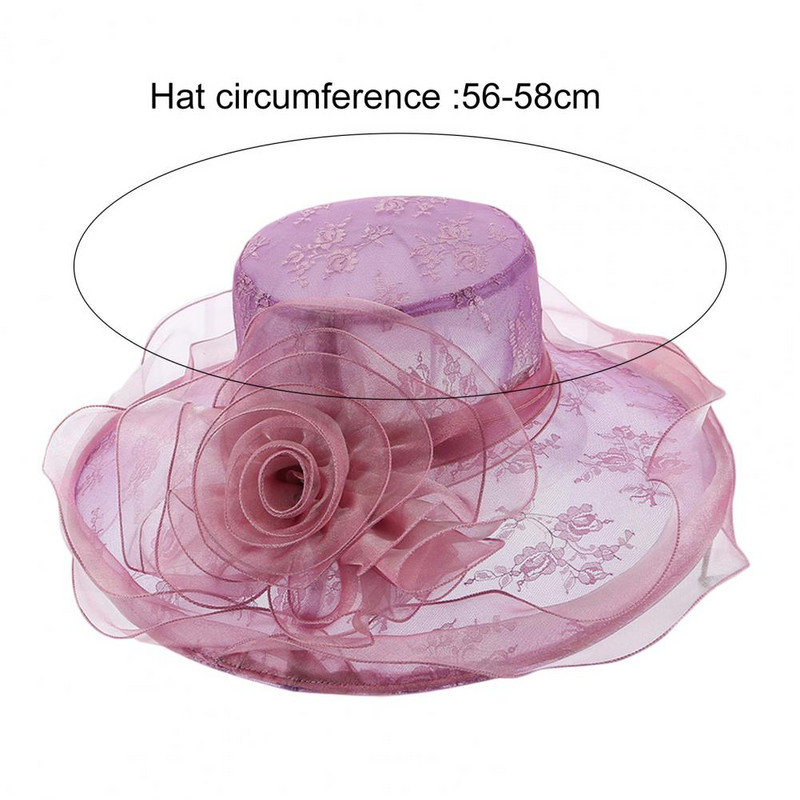 UV védelem, összecsukható, hullámos szélű virágmintás napozósapka nyaraláshoz