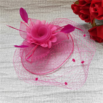 Αυτοκίνητο Sun Shade Γυναικεία Headband Hair Clip Mesh Cocktail Party Flower Feathers Tea Wedding Large shawl κουβέρτα τένις στολή