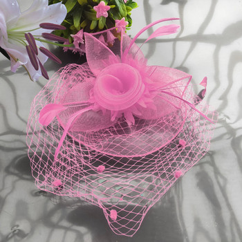 Αυτοκίνητο Sun Shade Γυναικεία Headband Hair Clip Mesh Cocktail Party Flower Feathers Tea Wedding Large shawl κουβέρτα τένις στολή